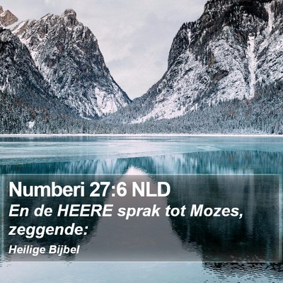 Numberi 27:6 NLD Bible Verse Image