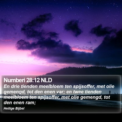 Numberi 28:12 NLD Bible Verse Image