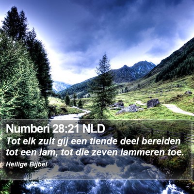 Numberi 28:21 NLD Bible Verse Image