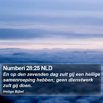 Numberi 28:25 NLD Bible Verse Image
