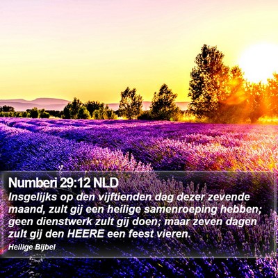 Numberi 29:12 NLD Bible Verse Image