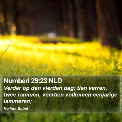 Numberi 29:23 NLD Bible Verse Image