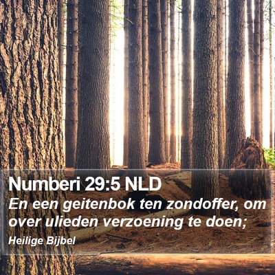 Numberi 29:5 NLD Bible Verse Image