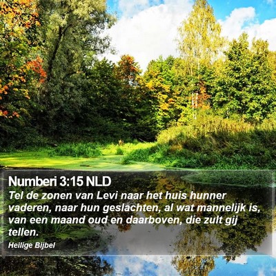 Numberi 3:15 NLD Bible Verse Image