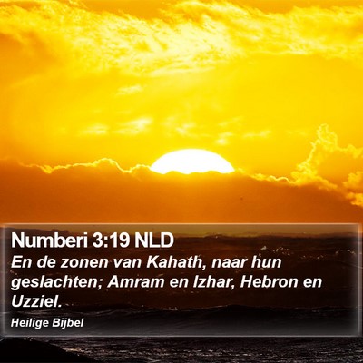 Numberi 3:19 NLD Bible Verse Image