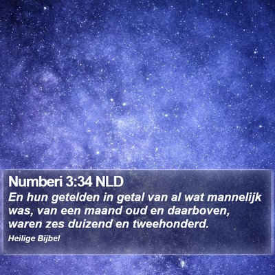 Numberi 3:34 NLD Bible Verse Image