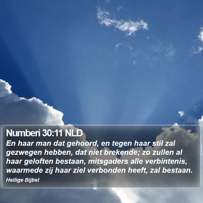 Numberi 30:11 NLD Bible Verse Image