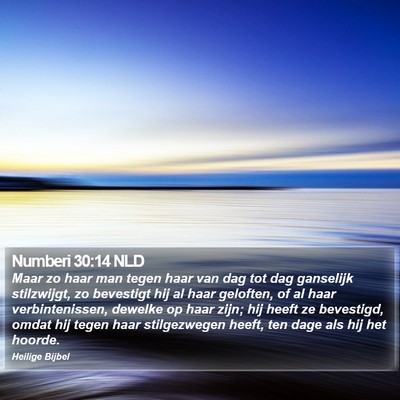Numberi 30:14 NLD Bible Verse Image