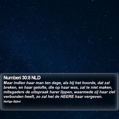 Numberi 30:8 NLD Bible Verse Image