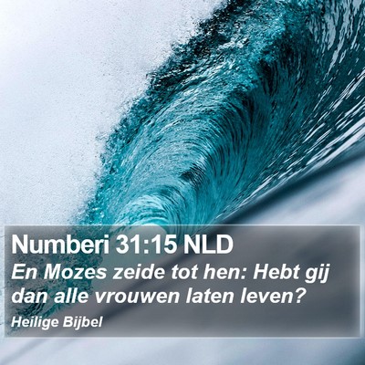 Numberi 31:15 NLD Bible Verse Image