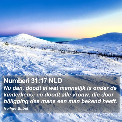 Numberi 31:17 NLD Bible Verse Image