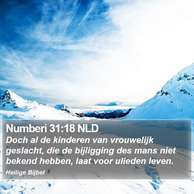 Numberi 31:18 NLD Bible Verse Image