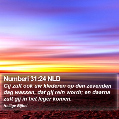 Numberi 31:24 NLD Bible Verse Image