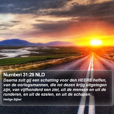 Numberi 31:28 NLD Bible Verse Image