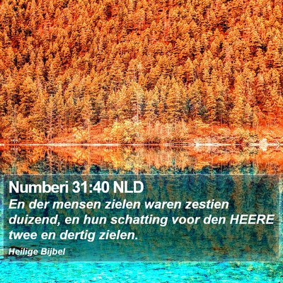 Numberi 31:40 NLD Bible Verse Image