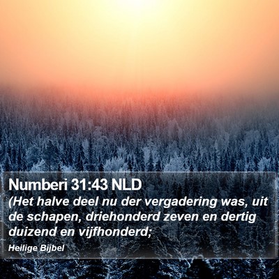 Numberi 31:43 NLD Bible Verse Image