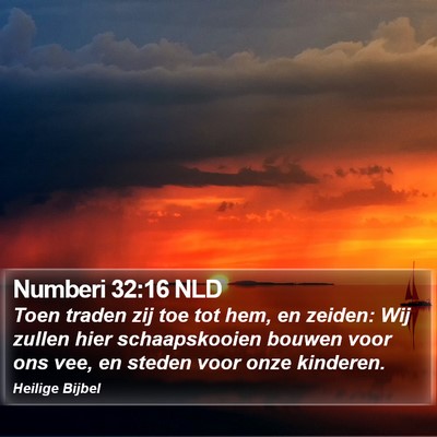 Numberi 32:16 NLD Bible Verse Image