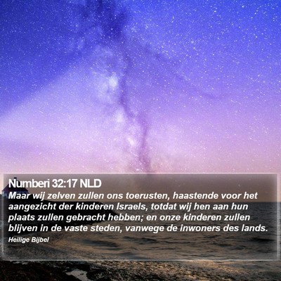Numberi 32:17 NLD Bible Verse Image