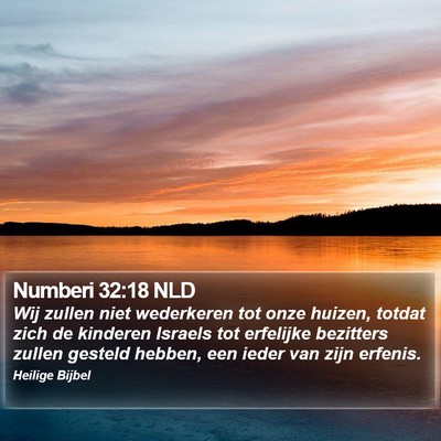 Numberi 32:18 NLD Bible Verse Image