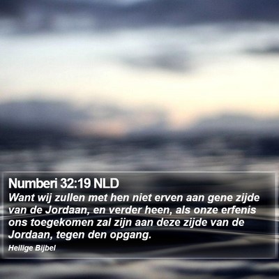 Numberi 32:19 NLD Bible Verse Image