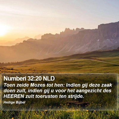 Numberi 32:20 NLD Bible Verse Image