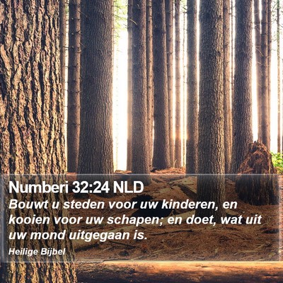 Numberi 32:24 NLD Bible Verse Image
