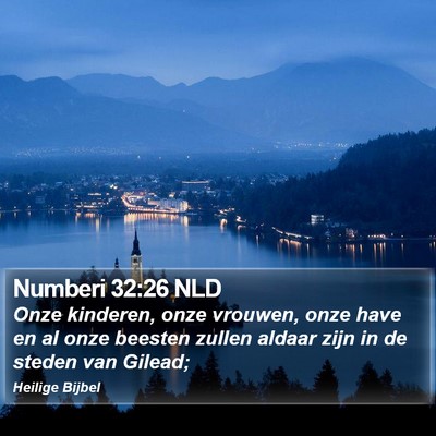 Numberi 32:26 NLD Bible Verse Image