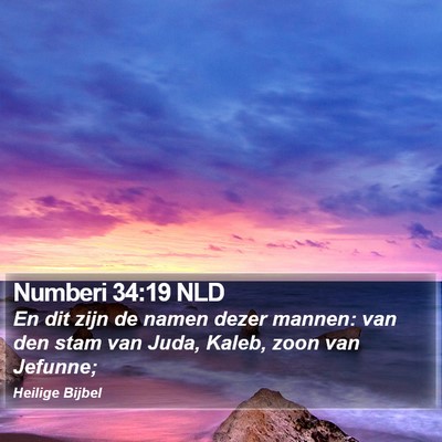 Numberi 34:19 NLD Bible Verse Image
