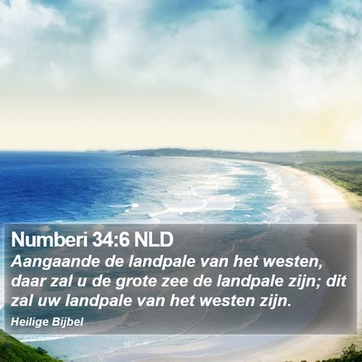 Numberi 34:6 NLD Bible Verse Image