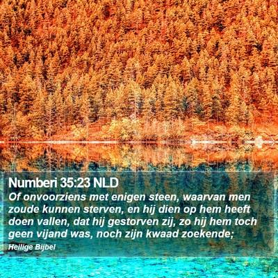 Numberi 35:23 NLD Bible Verse Image