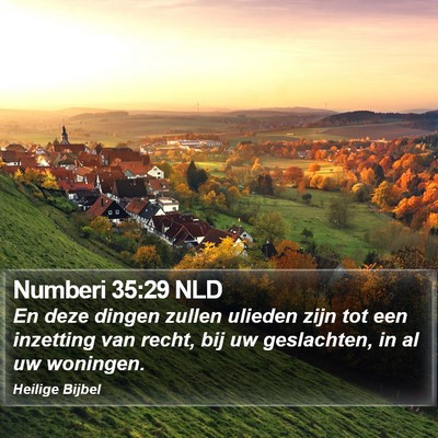 Numberi 35:29 NLD Bible Verse Image