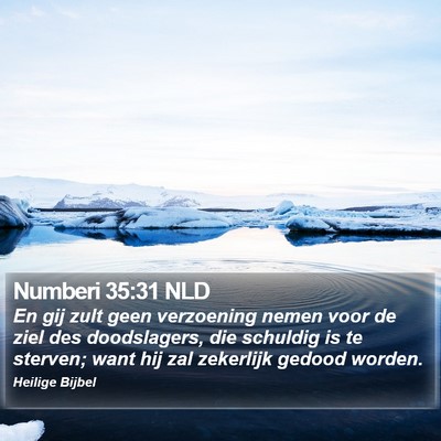 Numberi 35:31 NLD Bible Verse Image