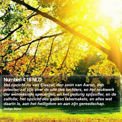 Numberi 4:16 NLD Bible Verse Image