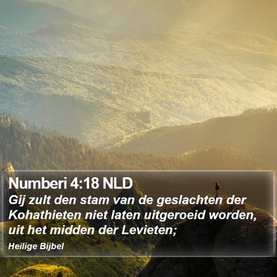 Numberi 4:18 NLD Bible Verse Image