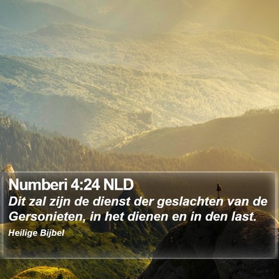 Numberi 4:24 NLD Bible Verse Image