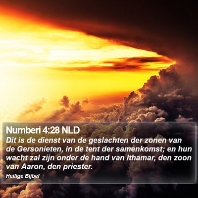 Numberi 4:28 NLD Bible Verse Image