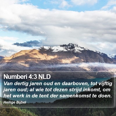 Numberi 4:3 NLD Bible Verse Image