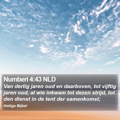 Numberi 4:43 NLD Bible Verse Image