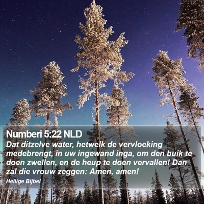Numberi 5:22 NLD Bible Verse Image