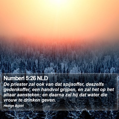 Numberi 5:26 NLD Bible Verse Image