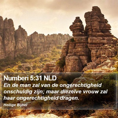 Numberi 5:31 NLD Bible Verse Image