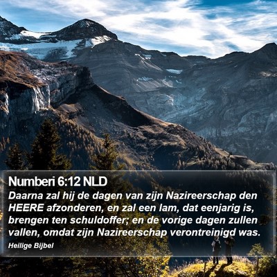 Numberi 6:12 NLD Bible Verse Image