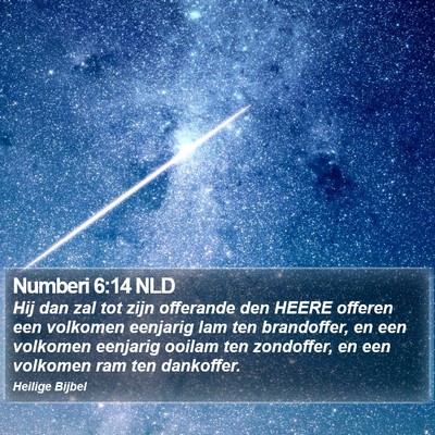Numberi 6:14 NLD Bible Verse Image