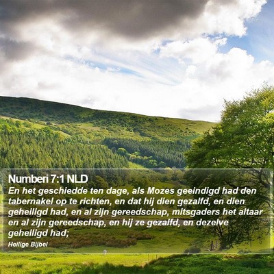 Numberi 7:1 NLD Bible Verse Image