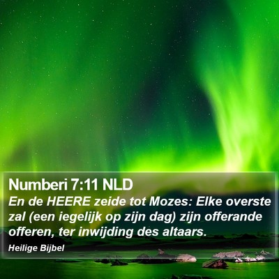 Numberi 7:11 NLD Bible Verse Image