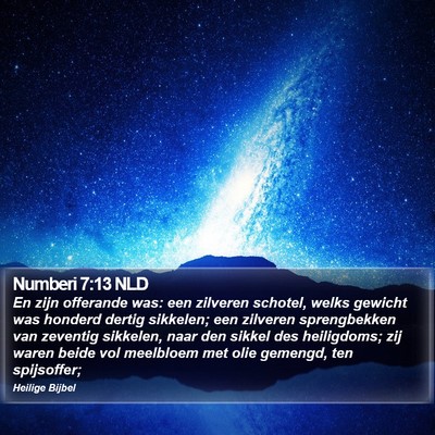 Numberi 7:13 NLD Bible Verse Image
