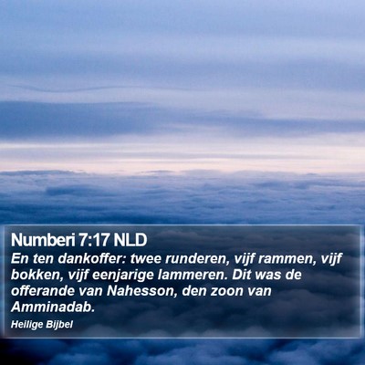 Numberi 7:17 NLD Bible Verse Image