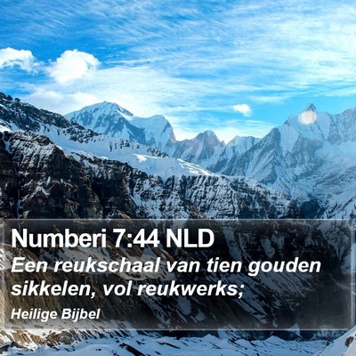 Numberi 7:44 NLD Bible Verse Image