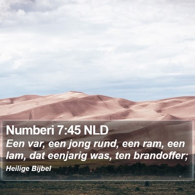 Numberi 7:45 NLD Bible Verse Image