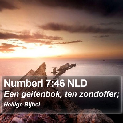 Numberi 7:46 NLD Bible Verse Image